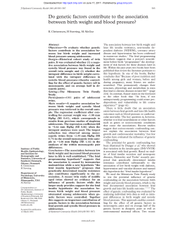 Do genetic factors contribute to the association between birth weight