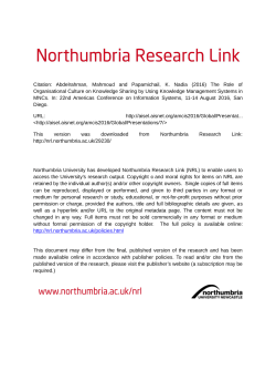 - Northumbria Research Link