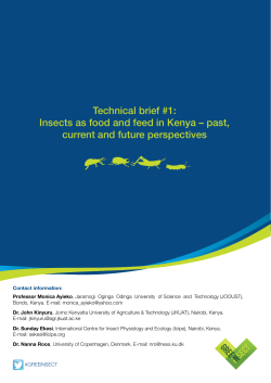 Insects as food and feed in Kenya &ndash; past, current