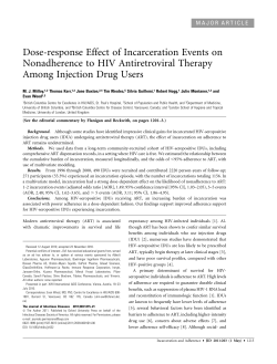 Dose-response Effect of Incarceration Events on Nonadherence to