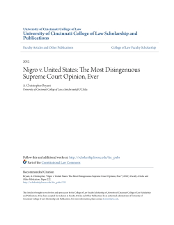 Nigro v. United States - University of Cincinnati College of Law