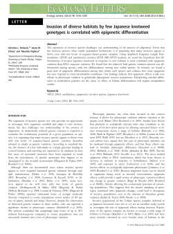 Invasion of diverse habitats by few Japanese knotweed genotypes is
