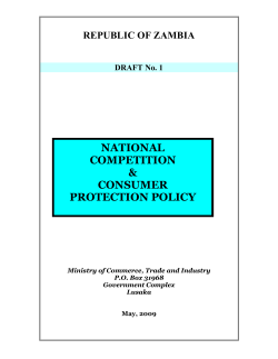 National Competition and Consumer Policy