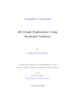 2D Graph Exploration Using Irrational Numbers