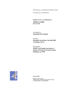 ANDY LEAHY REBUTTAL PROOF - Waverley Borough Council