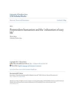 Postmodern humanism and the "exhaustion of