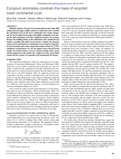 Europium anomalies constrain the mass of recycled