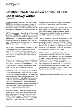 Satellite time-lapse movie shows US East Coast snowy