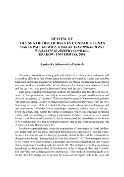 REVIEW OF THE SEA OF DISCOURSES IN CONRAD`S TEXTS