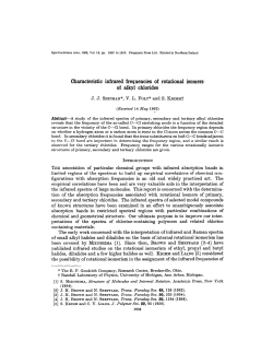Characteristic infrared frequencies of rotational isomers