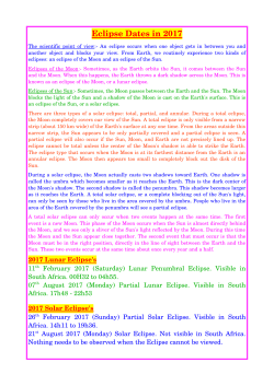 Eclipse Dates in 2017 - Dipika &ndash; The Light in your Spiritual Life.