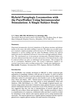 Hybrid paraplegic locomotion with the parawalker using