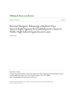 Beyond Mergens: Balancing a Student`s Free Speech Right Against