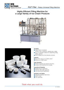 Highly Efficient Filling Machine for a Large Variety of Ice Cream