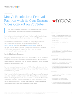 Macy`s Breaks into Festival Fashion with its Own Summer Vibes