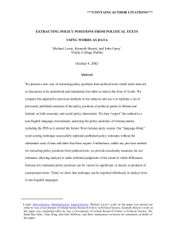 ***CONTAINS AUTHOR CITATIONS*** EXTRACTING POLICY