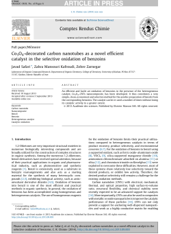 Co3O4-decorated carbon nanotubes as a novel efficient catalyst in