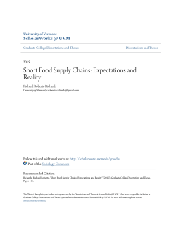 Short Food Supply Chains: Expectations and Reality
