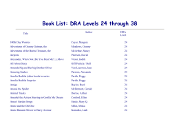 Book List: DRA Levels 24 through 38