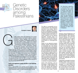 Genetic Disorders among Palestinians