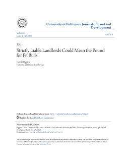 Strictly Liable Landlords Could Mean the Pound for