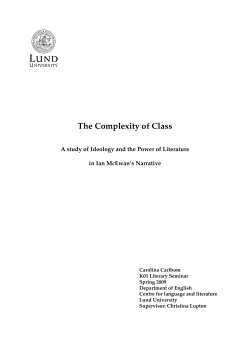 The Complexity of Class - Lund University Publications