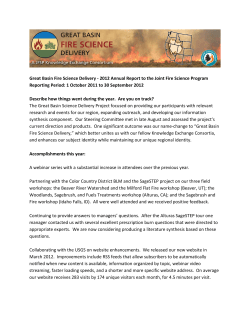2012 Annual Report - Great Basin Fire Science Exchange