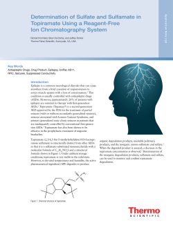 Determination of Sulfate and Sulfamate in Topiramate Using a