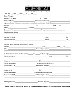 Patient Information Packet - Starkville Surgical Associates