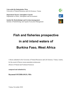 Fish and fisheries prospective in arid inland waters of Burkina