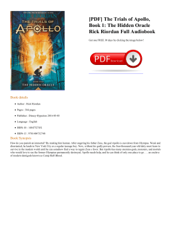 The Trials of Apollo, Book 1: The Hidden Oracle Rick Riordan
