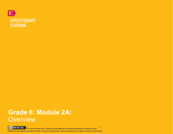 Grade 6: Module 2A: Overview