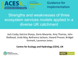 Strengths and weaknesses of three ecosystem services models