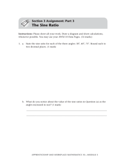 The Sine Ratio - Open School BC