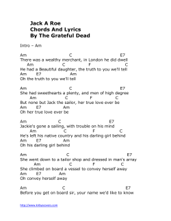 Jack A Roe Chords And Lyrics By The Grateful Dead