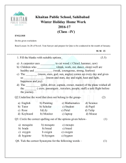 Khaitan Public School, Sahibabad Winter Holiday Home Work 2016