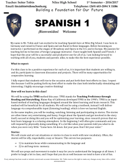 spanish 1 - Niles Community Schools