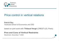 Presentation by Patrick Rey: Price control in
