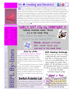 BBPL B y-lines - Bertha Bartlett Public Library