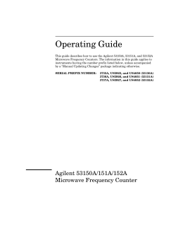 Agilent 53150A/151A/152A Operating Guide