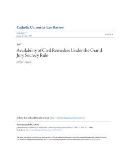 Availability of Civil Remedies Under the Grand Jury Secrecy Rule