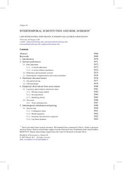 intertemporal substitution and risk aversion