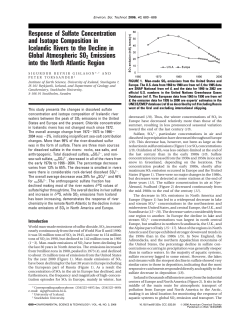 Response of Sulfate Concentration and Isotope Composition in