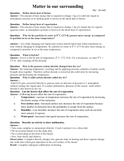 Matter around us - My Dear Students