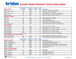 baler twine product selection guide