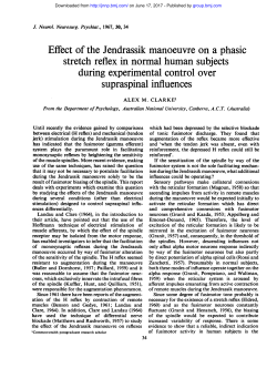 Effect of the Jendrassik manoeuvre on a phasic stretch reflex