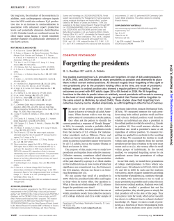 Forgetting the presidents