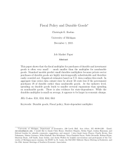 Fiscal Policy with Durables