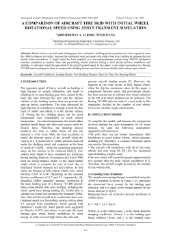 a comparison of aircraft tire skid with initial wheel rotational speed