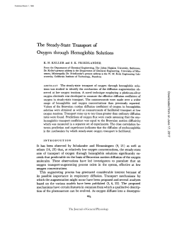 The Steady-State Transport of Oxygen through Hemoglobin Solutions